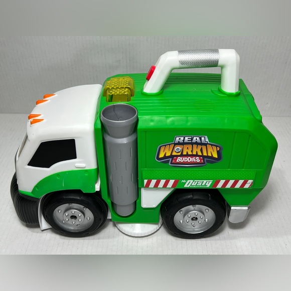 Mr. Dusty Real Workin' Buddies Super Toy Eating Garbage Truck Sound Lights WORKS - Picture 1 of 16